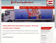 Tablet Screenshot of berliner-lastentaxi.de